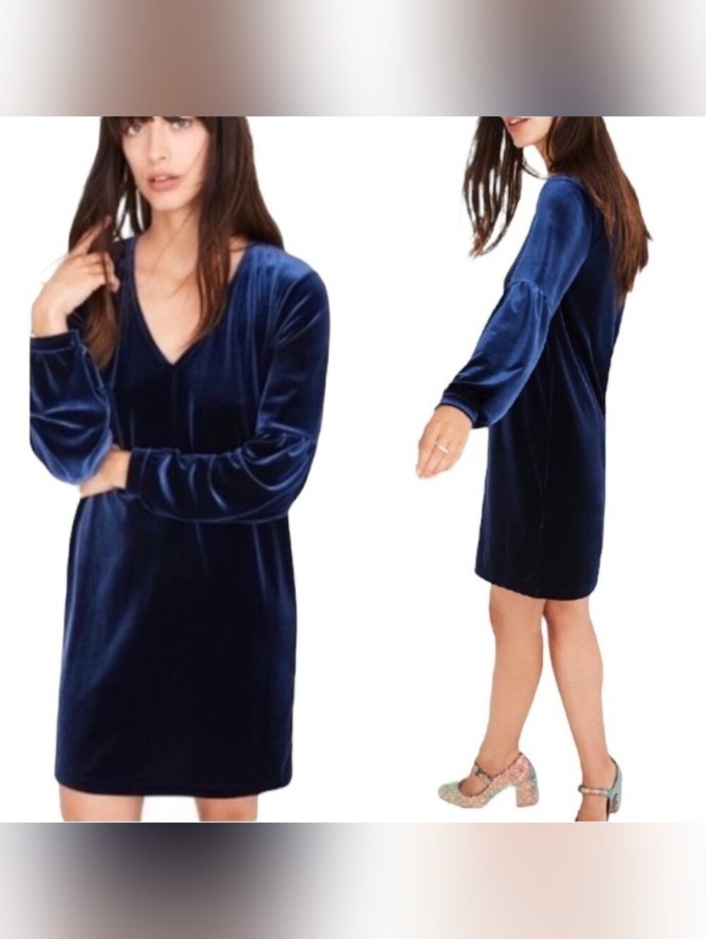 Madewell Navy Long Sleeve Dress